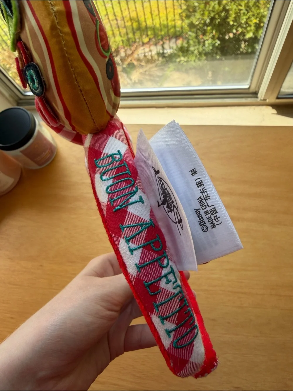 Disney Parks pizza ears with gingham bow